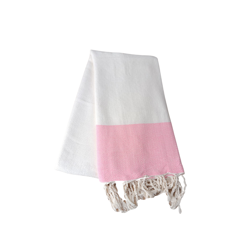 FOUTA Gris & Rose